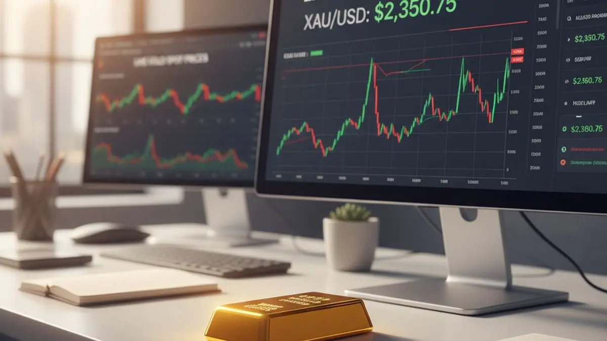 24K gold bars symbolizing current gold price in USA